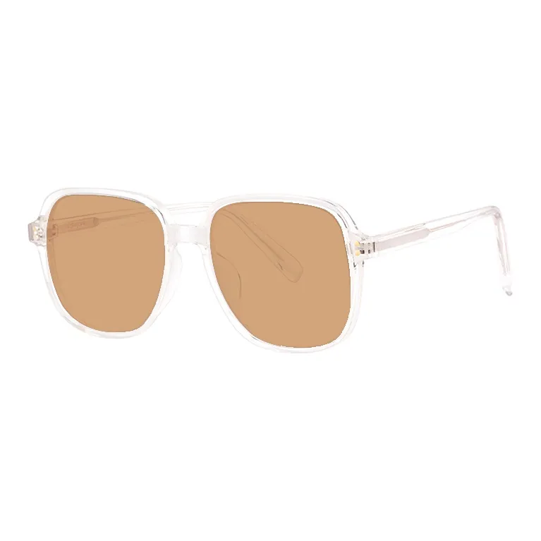 MUZU TR/Memory Plastic Square Sunglasses Unisex-3