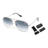 Silver Frame with Gradient Blue Lens