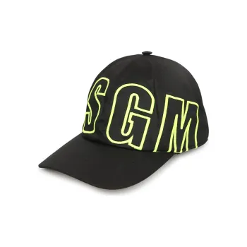 MSGM Cotton Baseball Caps Men's Black