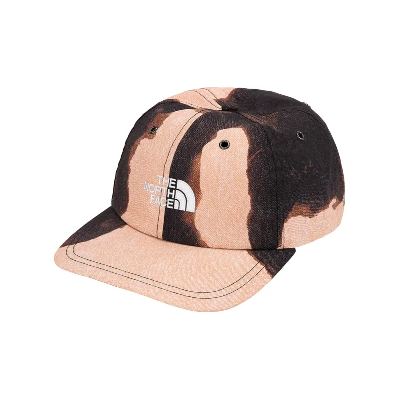 Supreme X The North Face Bleached Denim Print 6 panel Cap-0