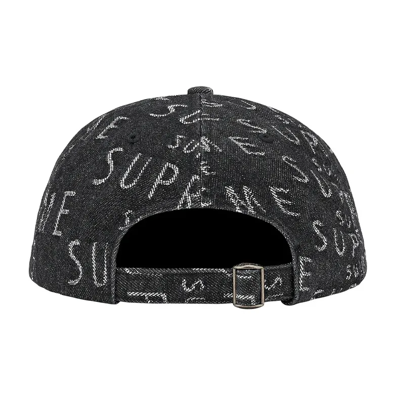 Supreme Warp Jacquard Logos Denim 6 Panel-1