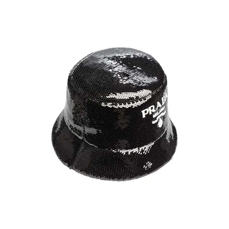 PRADA Sequins Logo Bucket Hat-2
