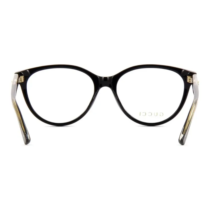 GUCCI Plate Frame Square Eyeglass Frames Unisex Black-4