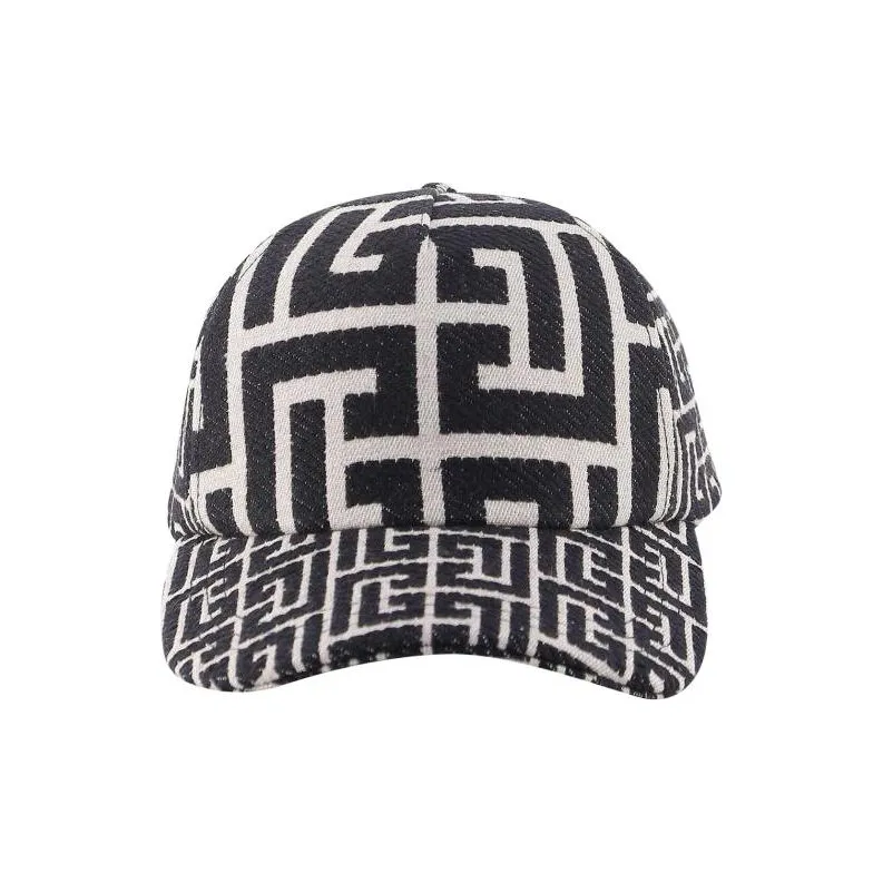 BALMAIN Baseball Caps Unisex Black/Ivory-0