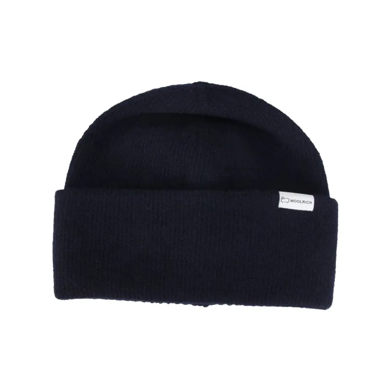 WOOLRICH Logo Ribbed Knit Beanie-0