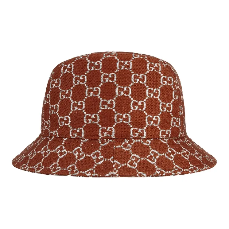 GUCCI GG Wool Bucket Hats Unisex Rusty Red-0