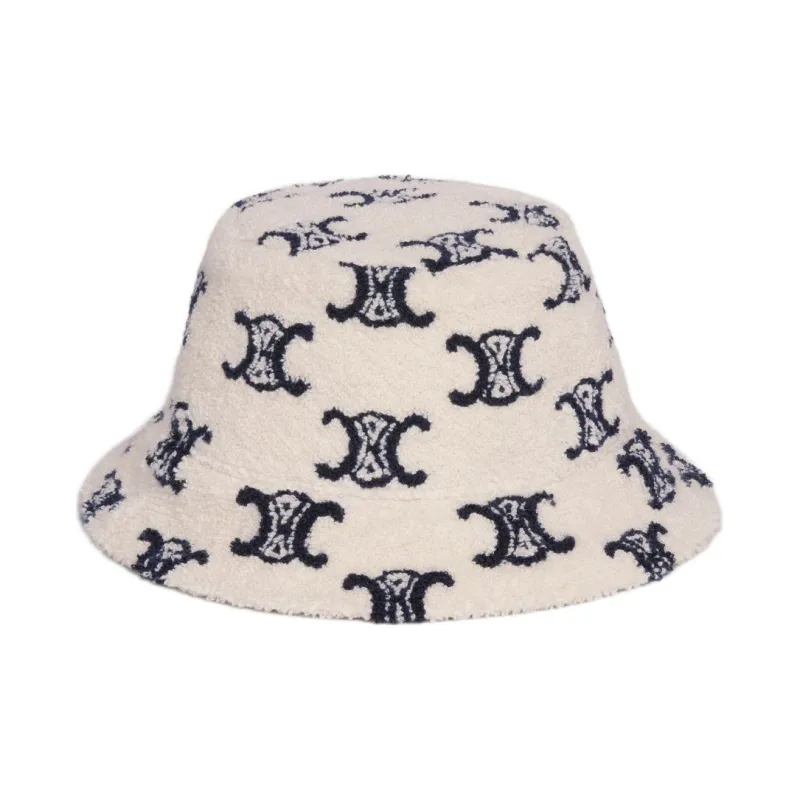 CELINE Bucket Hats Women's Neon White, Marine Blue-1