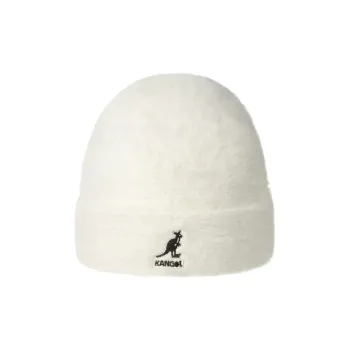KANGOL Angora Wool, Polyamide, Elastane Beanies Unisex White