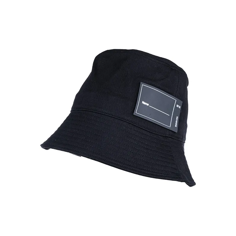 WE11DONE Cotton Bucket Hats Unisex Black-1