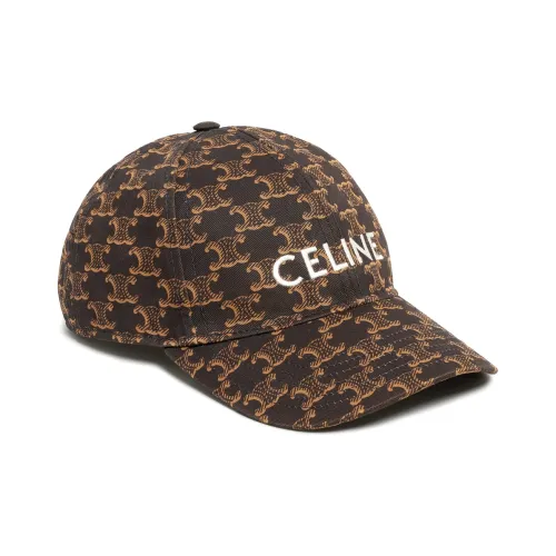 CELINE Baseball Caps Unisex Brown