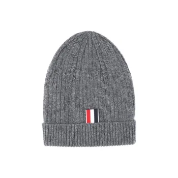 THOM BROWNE 4 Bar Ribbed Beanie
