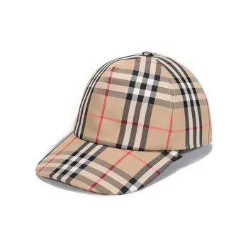 Burberry Baseball Cap Logo Applique Vintage Check