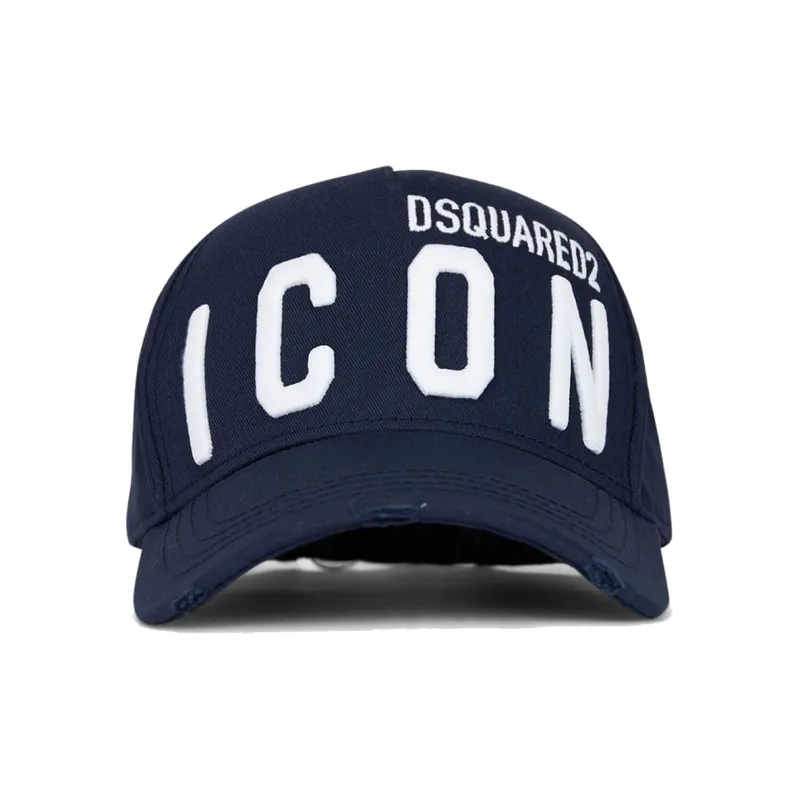 Dsquared2 Icon Logo Embroidered Distressed Baseball Cap-1