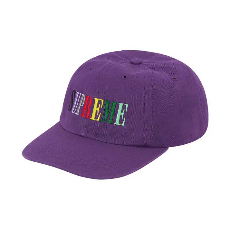 Supreme Multi Color Logo 6 Panel-0