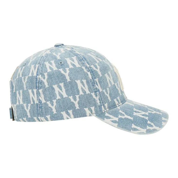 MLB Cotton, Distressed Denim Baseball Caps Unisex Blue-3
