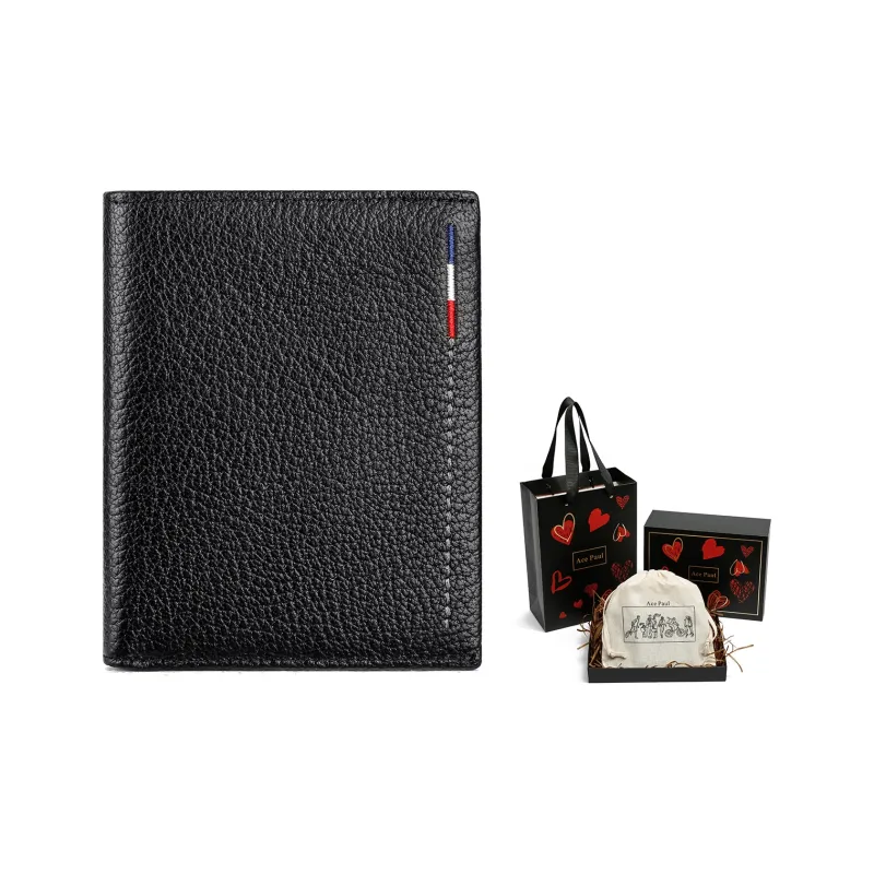 Ace Paul Top Grain Cow Leather Wallet Regular Men's Black-31