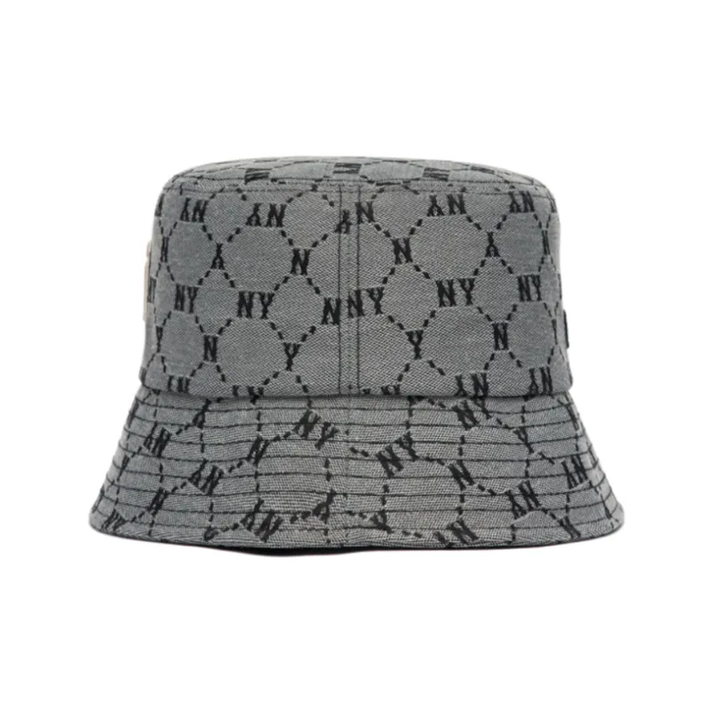 MLB New York Yankees Polyester Bucket Hats Unisex Silver Gray-2