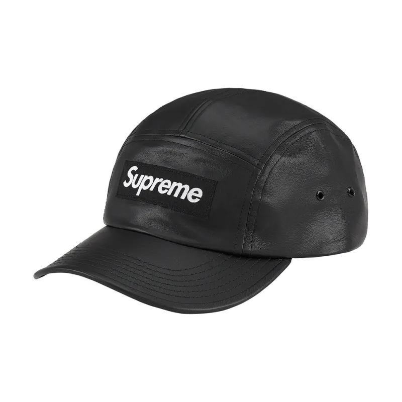 Supreme Leather Camp Cap-8