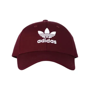 Adidas Originals Cotton Baseball Caps Unisex Burgundy