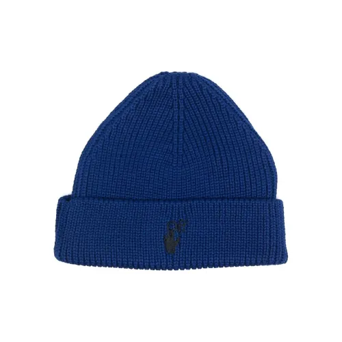 OFF-WHITE Hand Off Ribbed Knit Wool Beanie 