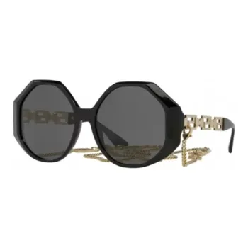VERSACE Geometric Frame Sunglasses