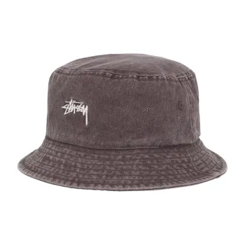 Stussy Bucket Hats Unisex Washed Brown