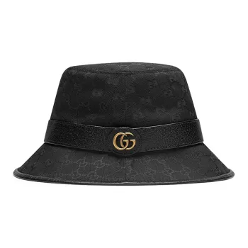 GUCCI Gg Canvas Bucket Hat With Double G