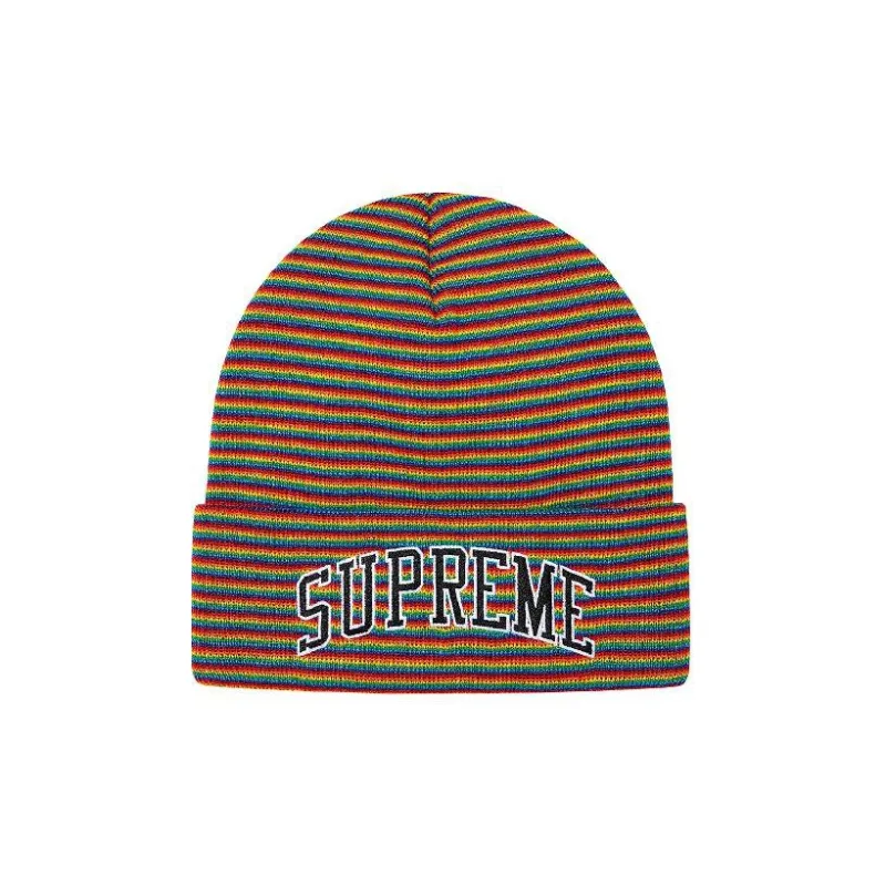 Supreme Rainbow Stripe Beanie-8