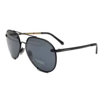 Burberry Metal Aviator Sunglasses Men's Black