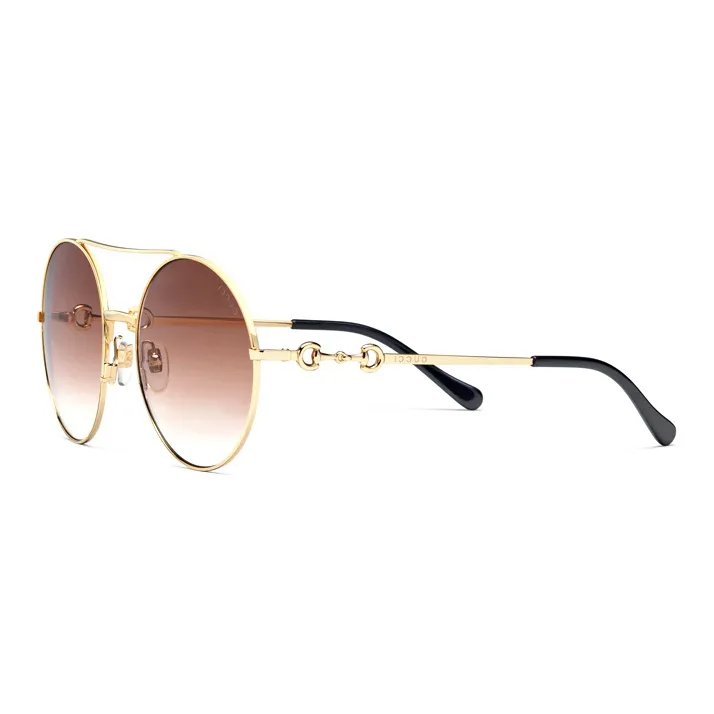 GUCCI Horsebit Sunglasses Unisex Burgundy-1
