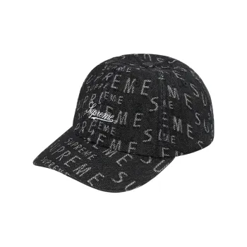 Supreme Warp Jacquard Logos Denim 6 Panel