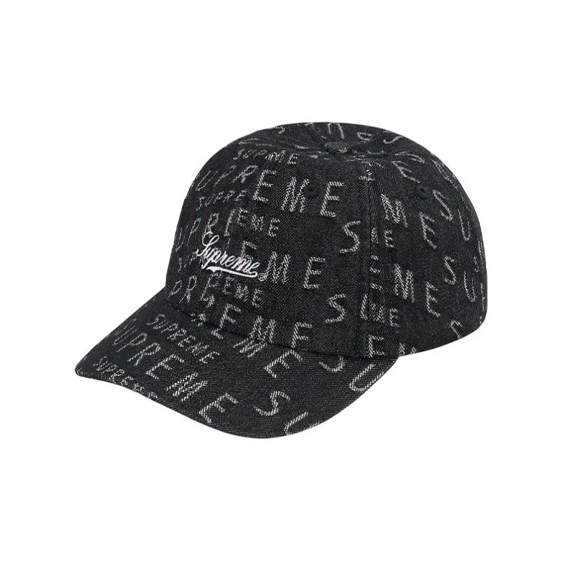 Supreme Warp Jacquard Logos Denim 6 Panel-0