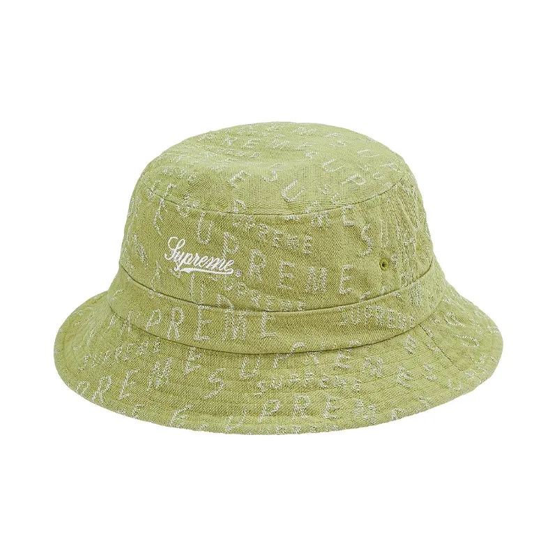Supreme Week 17 Warp Jacquard Logos Denim Crusher Black-2