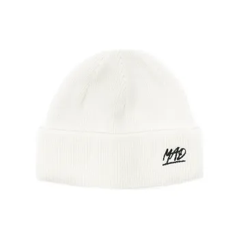 The MAD HATcher Cotton Beanies Unisex White