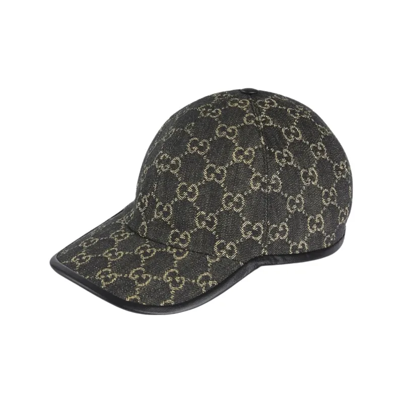 GUCCI Logo Denim Baseball Cap-0