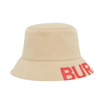 Burberry Logo Print Reversible Bucket Hat