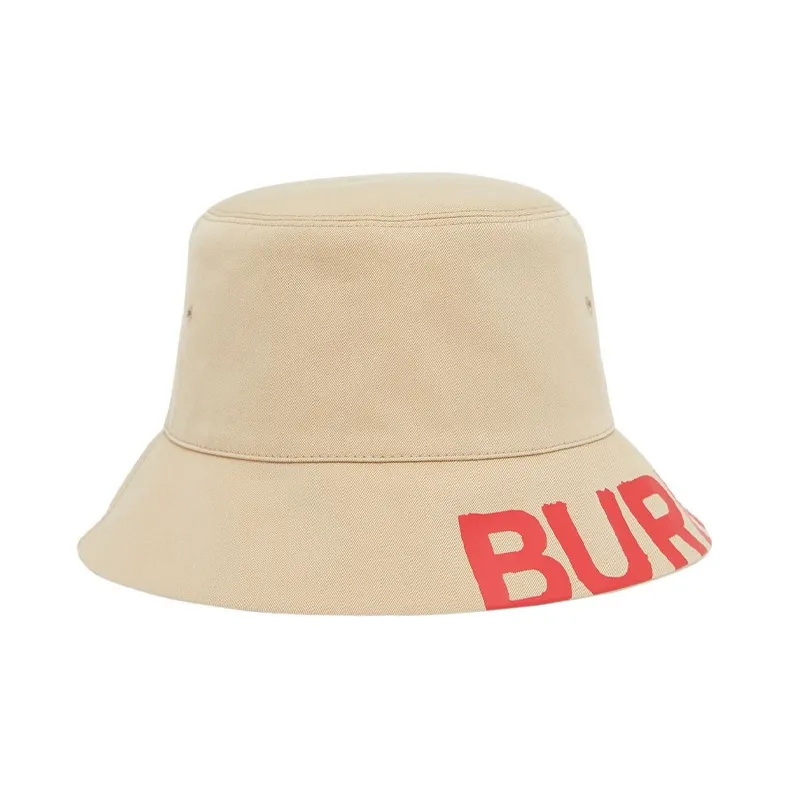 Burberry Logo Print Reversible Bucket Hat-0
