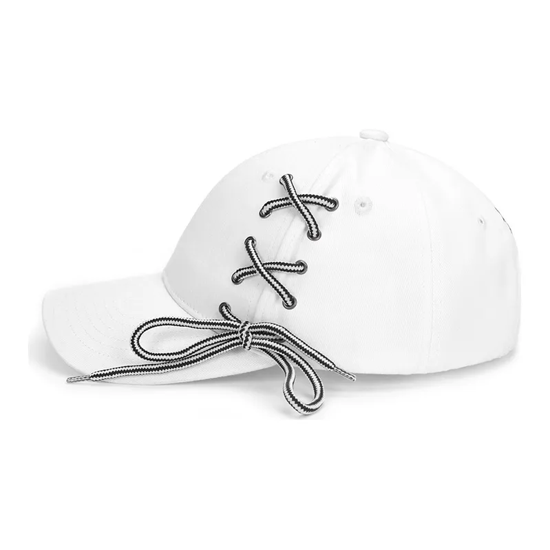 KENMO Cotton Baseball Caps Unisex Black/White-11