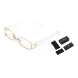 Gold Frame with Transparent Lens