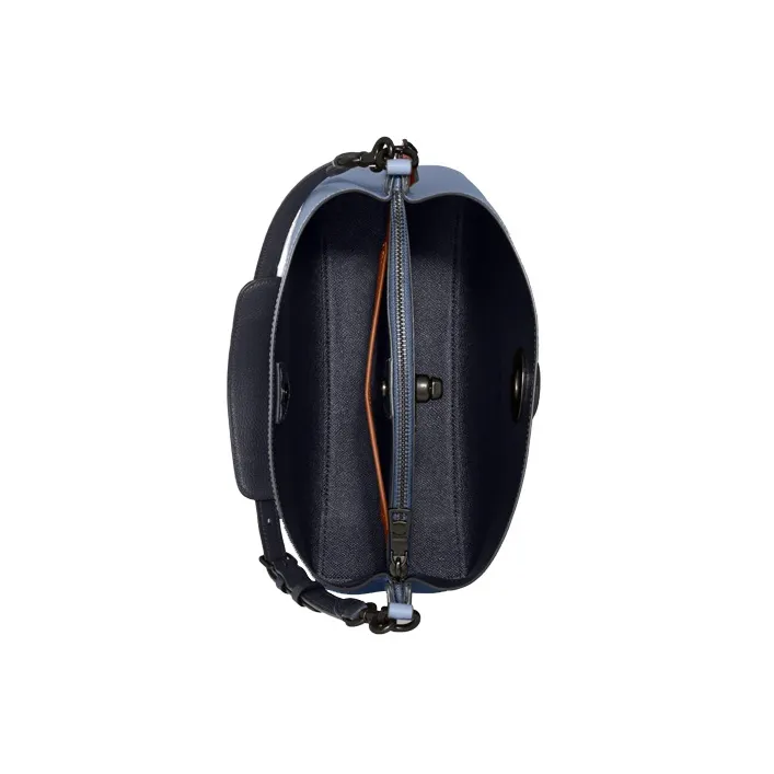 COACH Willow Leather Bucket Bag, Shoulder Bag, Crossbody Bag Tubas Women's Blue-3