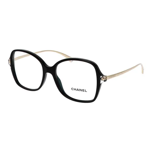 CHANEL Eyeglass Frames Unisex Black