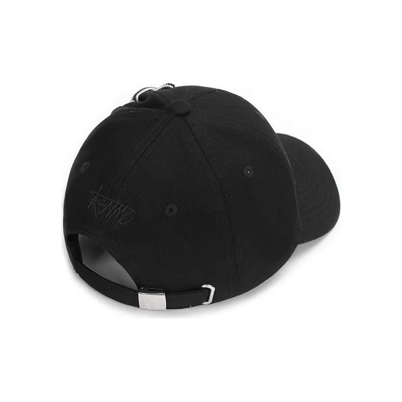 KENMO Cotton Baseball Caps Unisex Black/White-5