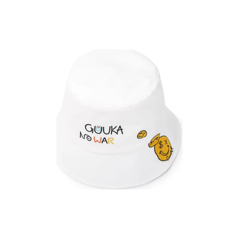 Guuka Bucket Hats Unisex White-1