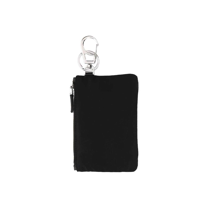 PRADA Logo Plaque Pouch Keyring