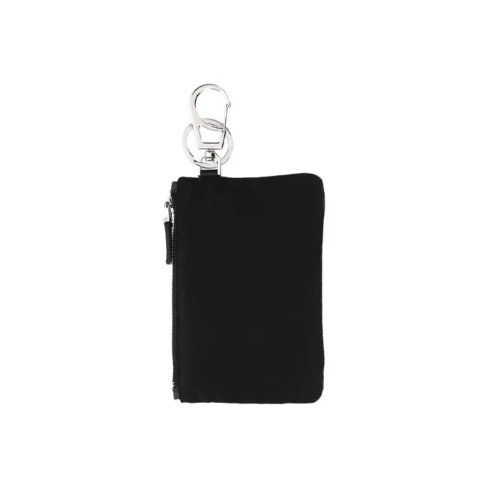 PRADA Logo Plaque Pouch Keyring-1