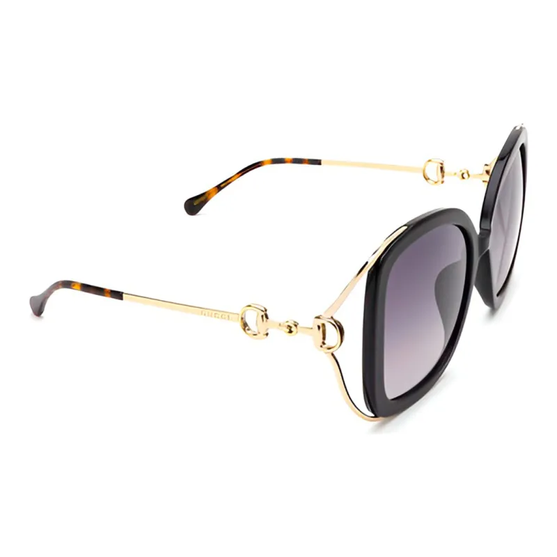 GUCCI Horsebit Detail Square Frame Sunglasses-1