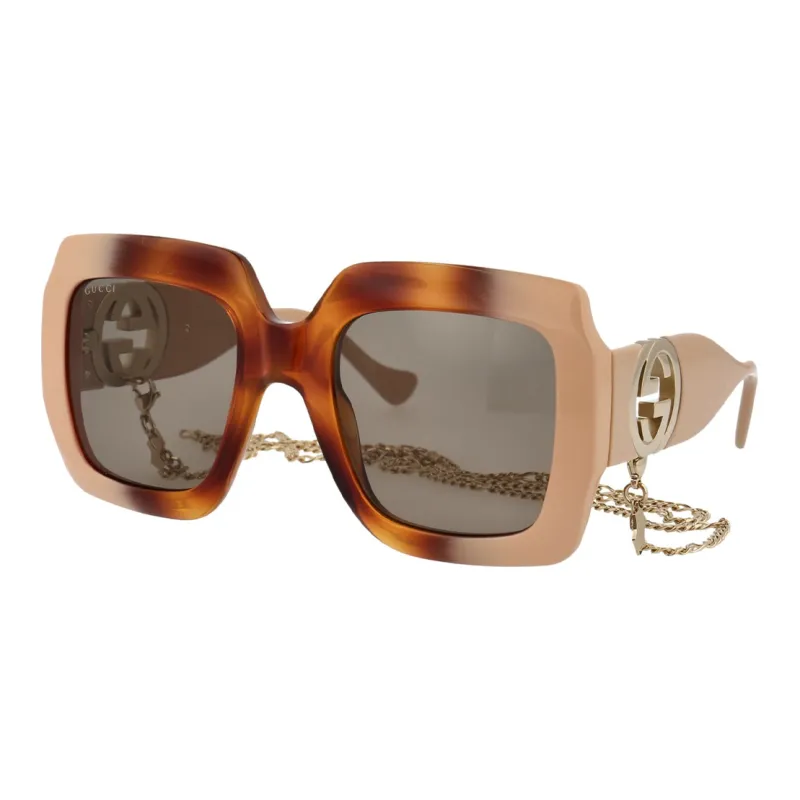 GUCCI Square Two Tone Chane Sunglasses-0
