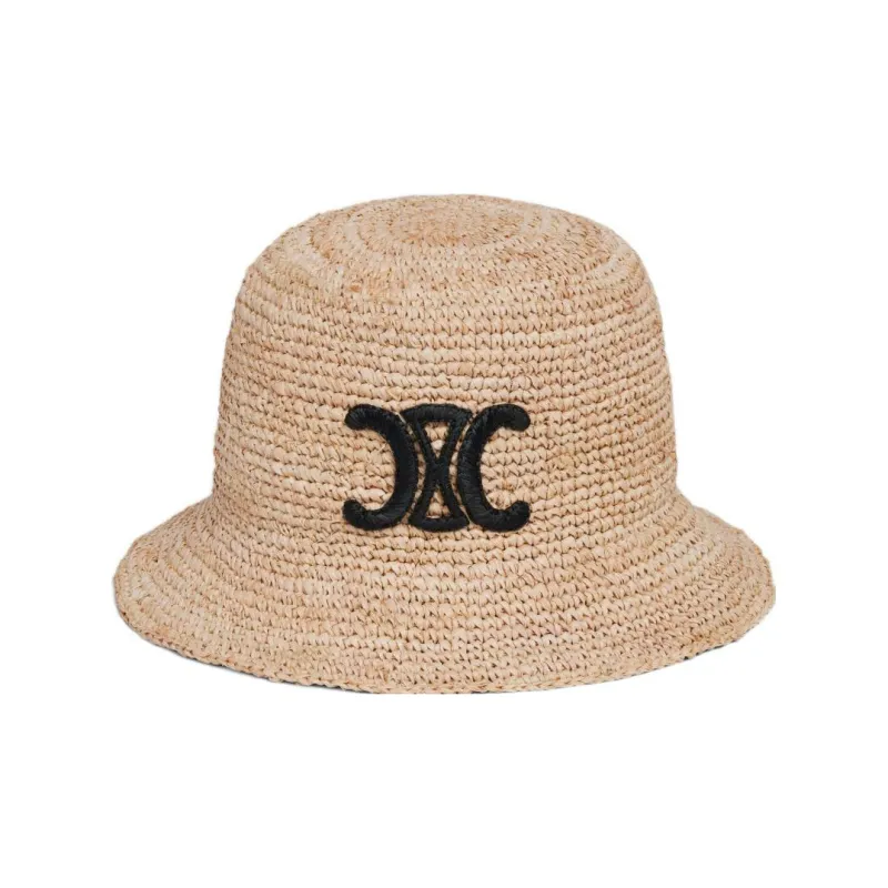 CELINE Straw Woven Bucket Hats Women's-0