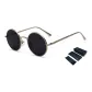 Silver Frame with Black Gray Lens