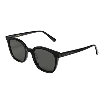 GENTLE MONSTER Plate Frame Round Sunglasses Unisex Ink Black